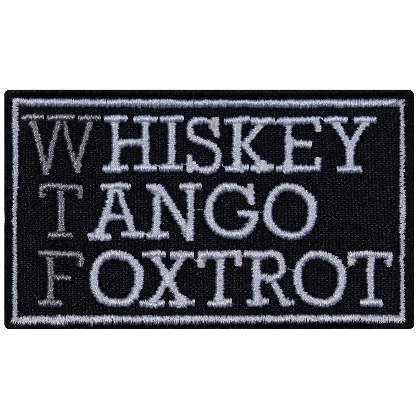 Whiskey Tango Foxtrot Tactical Military Iron on Patch - Special Forces Sew on Patch for Marines, Army People, American Patriots, Bikers - Cool Patches for Jackets, Caps | 70x40 mm 0