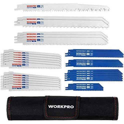 WORKPRO 32-Piece Reciprocating Sabre Saw Blades Set for Wood & Metal, with Organizer Pouch, Fits All Reciprocating Saw 0