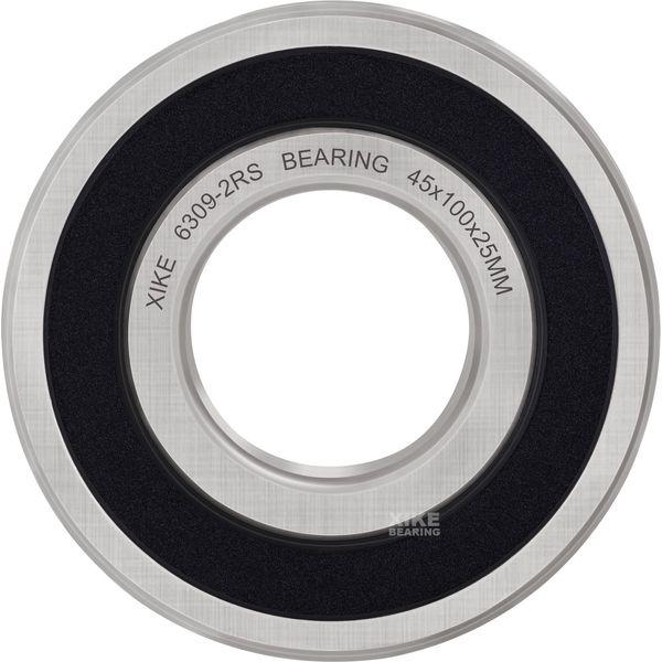 XIKE 4 pcs 6309-2RS Ball Bearings 45x100x25mm, Pre-Lubricated & Bearing Steel & Double Rubber Seals,6309RS Deep Groove Ball Bearing with Shields 3