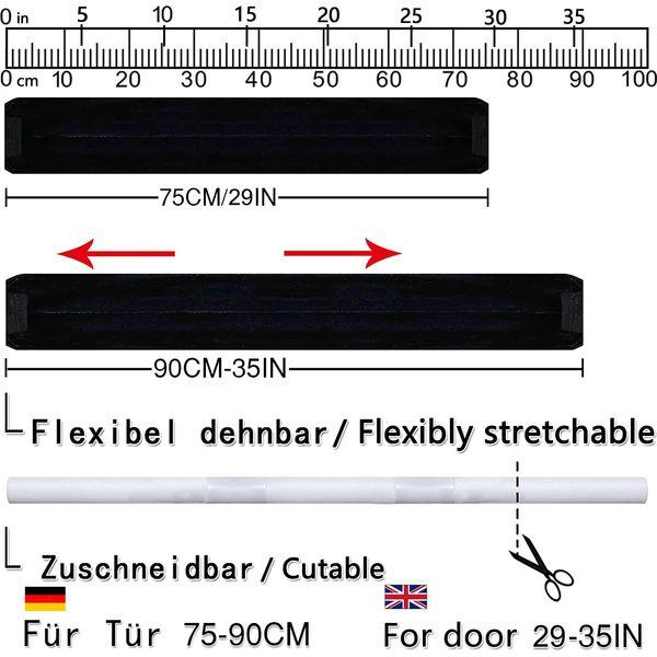 BKSAI Door Draft Excluder for Doors 100cm No-Adhesive Draught Excluder for Bottom of Door Cushion Front Door Wind Blocker Internal (80-100cm) 2