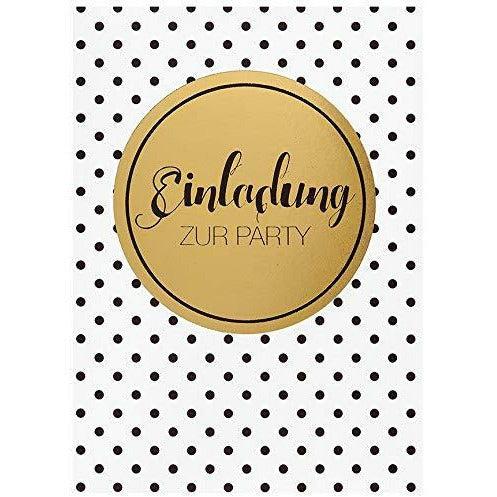 Party Invitation Card with Dots 10.5 x 14.5 cm 0