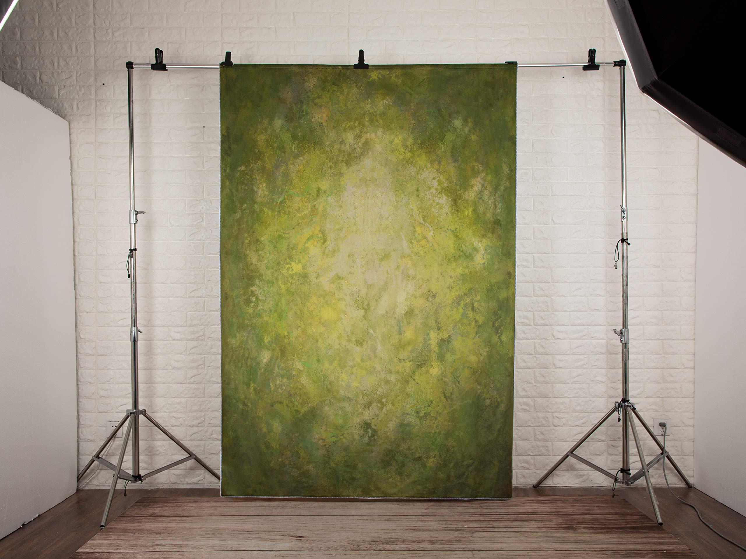 Kate 3x3m/10x10ft Green Texture Background Green Portrait Backdrop Green Abstract Portrait Backdrops Microfiber for Retro Portrait Photography Studio Props 1