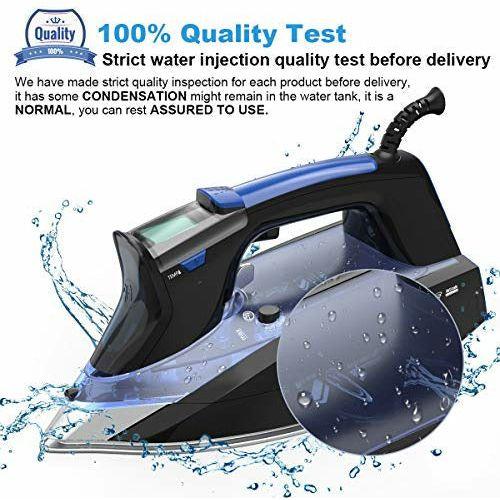Dcenta Steam Iron for Clothes with LCD Display, 11 Temperature and Fabric Settings Professional 2200W Powerful Travel Iron,3-Way Auto-Off, 350ML Tank Self-Cleaning Clothes Iron for Home and Travel 4