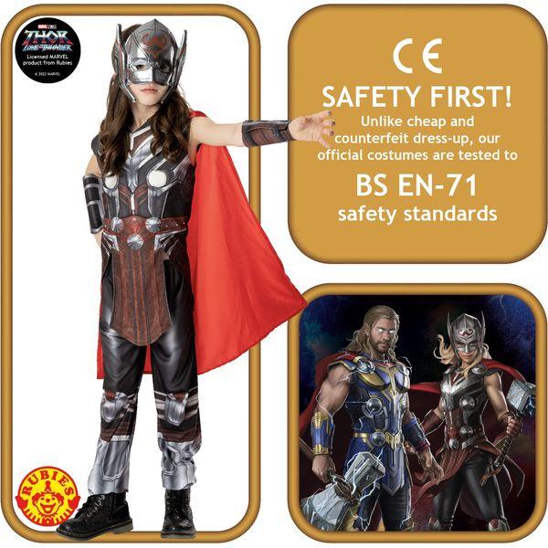 Rubies Official Marvel Thor: Love and Thunder Mighty Thor Deluxe Child Costume, Kids Fancy Dress, Age 5-6 years 2