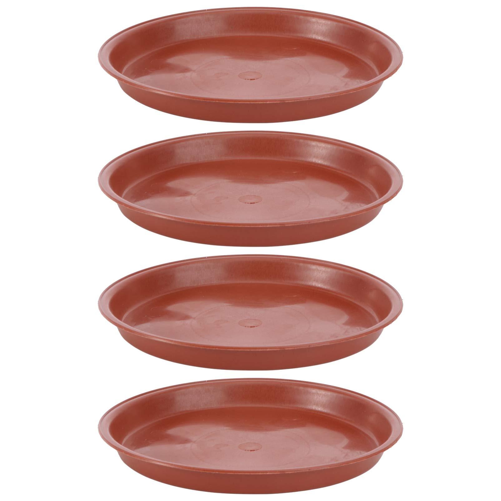 10pcs Plastic Flowerpot Drip Tray Plant Pot Saucer for Garden Balcony - 155MM (Red) 0