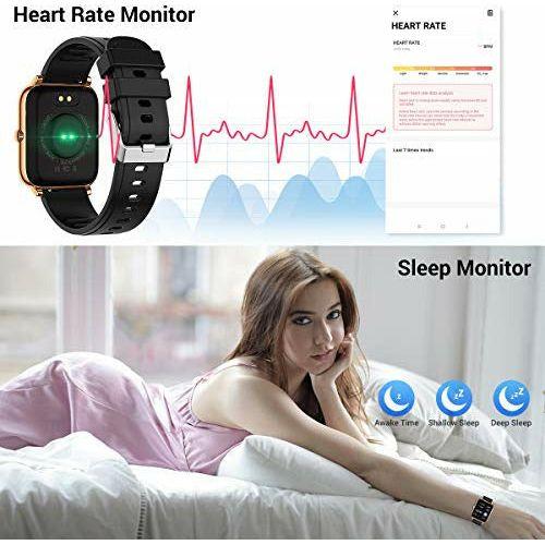 CanMixs Smart Watch for Women Men, 1.4" Touch Screen Fitness Tracker Watch with Heart Rate Sleep Monitor IP67 Waterproof Activity Tracker Smartwatch with Step Calorie Counter Stopwatch Music Control 2