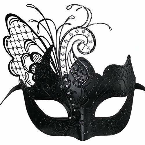 Ubauta Masquerade Mask For Women Venetian Mask/Halloween/Party/Ball Prom/Mardi Gras/Wedding/Wall Decoration-Black butterfly 0