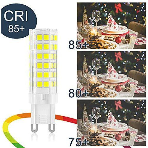 DiCUNO G9 Dimmable LED Light Bulbs, 6W (60W Halogen Equivalent), 550LM, Daylight White (6000K), G9 Ceramic Base, G9 Bulbs for Home Lighting, 12-Pack 4