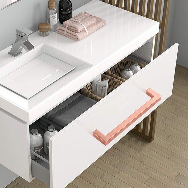 Probrico 30 Pack Hole Center 192mm Kitchen Cabinet Handle Stainless Steel Brushed Copper Bathroom Drawer Pulls Rose Gold Wardrobe Door Knobs Width 12mm 4