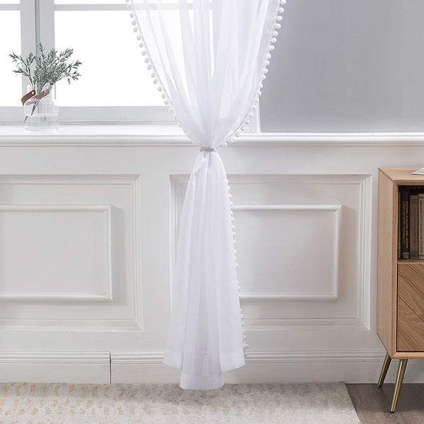 MIULEE 2 Panels Sheer Curtains Voile Transparent Curtains Voile Bedroom Ultra Soft Voile Kid Windows Balcony Decor Living Room Grommet Top 55inches Wx57inches L 140cmx145cm White 3