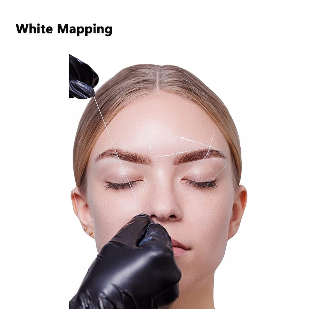 Brow Mapping String Eyebrows PMU Symmetrical Measuring Tool-White Color Outling 4