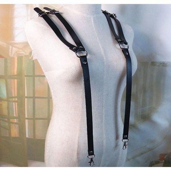 Pinwe Men's Leather Chest Body Harness Belt Adjustable Buckle Straps Club Wear Costume(LM04) 3