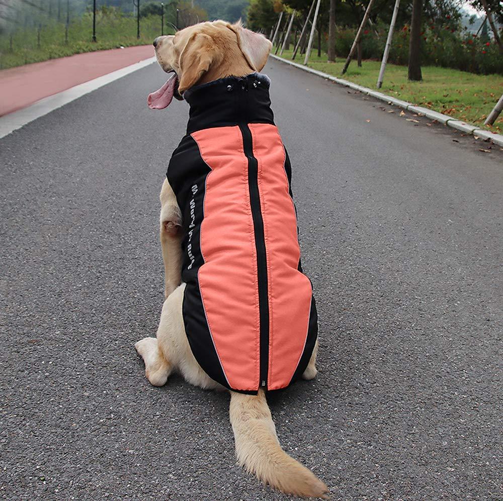 Idepet Dog Coat Warm Jacket, Reflective Pet Snowsuit Outdoor Sport Waterproof Dog Clothes Outfit Vest for Medium Large Dogs with Harness Hole 2