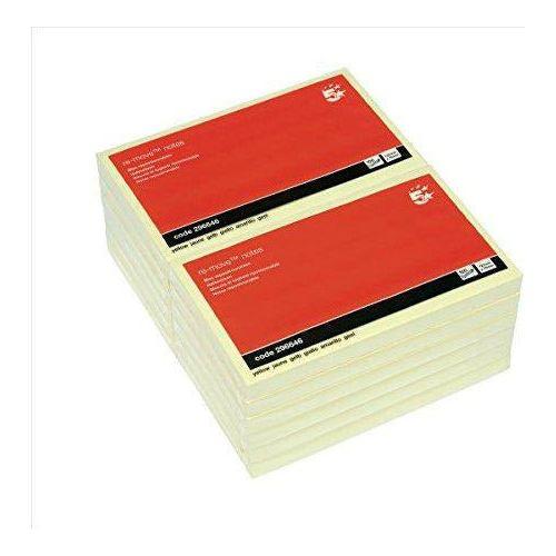 5 Star Office Re-Move Notes Repositionable Pad of 100 Sheets 76x127mm Yellow [Pack 12] 0