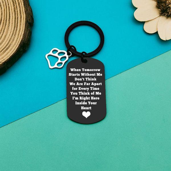 Loss of Pet Gift Pet Memorial Keychain Keyring Pet Memorial Keyring Family Dog Family Cat Family Pet Keychain Key Ring Pet Sympathy Gift for Pet Lover Dog Cat Keychain Remembrance Gift 1