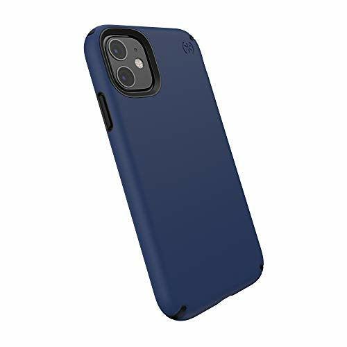 Speck iPhone 11 Case - Presidio Pro - Protective Thin Slim Soft Touch Finish Grip Anti Scratch Dual-Layer Protective Cover - Coastal Blue/Black 0