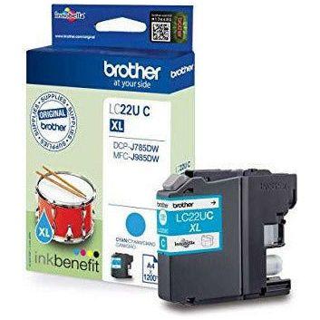 Brother LC-22UC Inkjet Cartridge, Super High Yield, Cyan, Brother Genuine Supplies 0