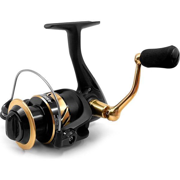 Ashconfish Fishing Reel, Freshwater and Saltwater Spinning Reel, Come with 109Yds Braid line. Lightweight Body, 5.0:1 Gear Ratio, 7+1 Steel BB, Max 17.6lbs Drag Power, Metal Spool &Handle,AF1000 1