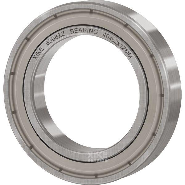 XIKE 6908ZZ Ball Bearings 40x62x12mm Bearing Steel and Metal seals, Pre-Lubricated, 6908-2Z Deep groove ball bearing with seals or shields, Pack of 10. 4