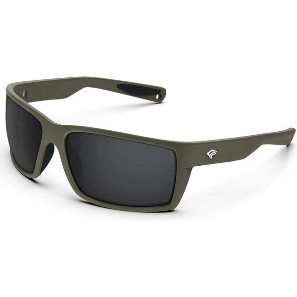 TOREGE Sports Polarized Sunglasses for Men Women Flexible Frame Cycling Running Driving Fishing Mountaineering Trekking Glasses TR24(Matte Blown Sand& Black& Black Lens) 0