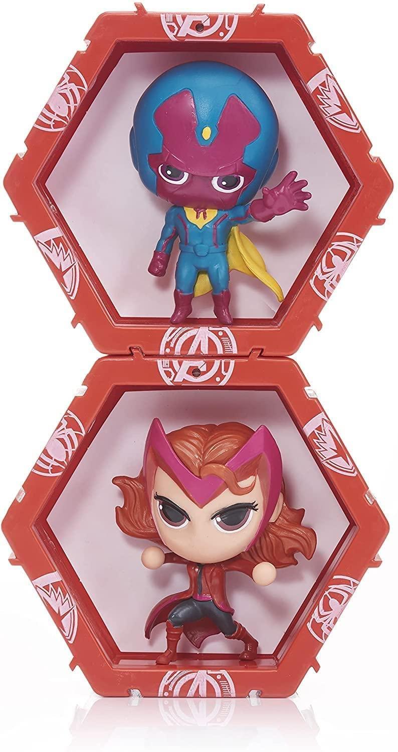 WOW! PODS Avengers Collection - Vision and Scarlet Witch | Superhero Light-Up Bobble-Head Figures | Official Marvel Collectable Toys & Gifts, Avengers Collection - Twin Pack 1