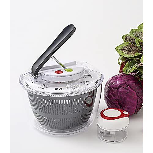 RTMAXCO Salad Spinner, 5L Large Manual Lettuce Spinner & Fruits Vegetable Washer Dryer with Secure Lid Lock & Rotary Handle, Tastier Salads, Food Prep Locking Dry Off & Drain Lettuce Quick Spine 4