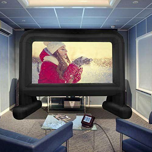 Inflatable Mega Movie Screen Projector Screen Film Screen for Indoor Outdoor Party Backyard Cinema Travel Black Projection 16 Feet Diagonal 2