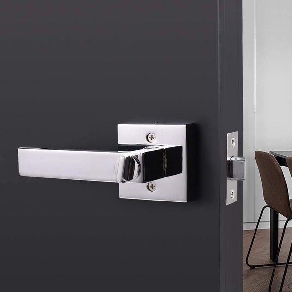 Probrico 2 Pack Door Handles with Lock, Bathroom Door Locks, Privacy Door Handle Lock Sets, Bedroom Door Handle with Turn Locks, Oil Rubbed Brown, 2 Pack 2