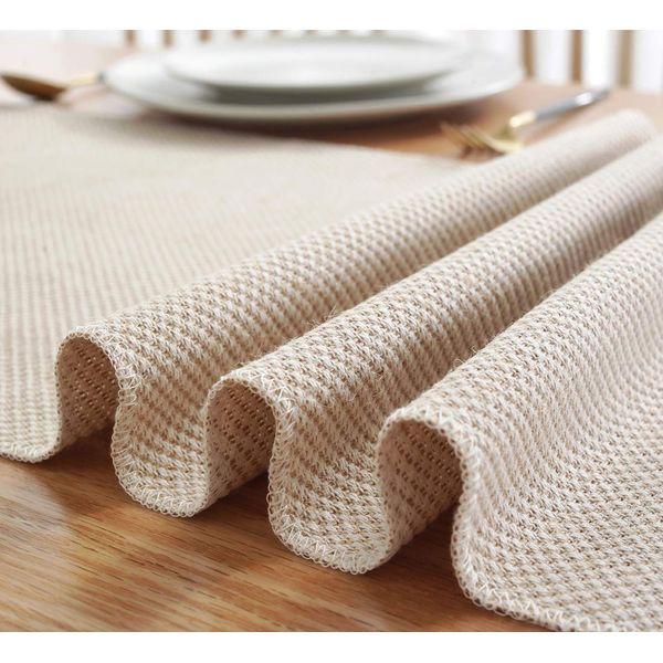 Aspthoyu Cotton Linen Fringe Table Runner, Geometric Handmade Woven Fabric Decorative Table Runners, Macrame Tablerunner for Kitchen, Restaurant, Hotel, Cafe, 33x200 cm 1