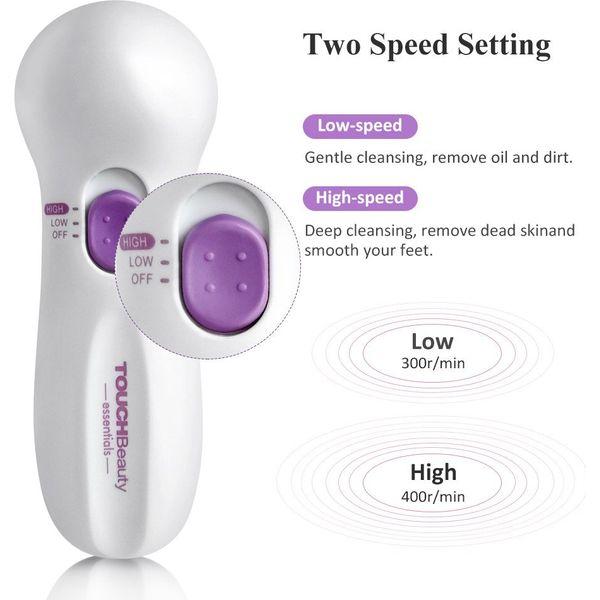 TOUCHBeauty 9 in 1 Electric Foot Callus Remover Hard Skin Remover Manicure and Pedicure Set Two Speed Seting Battery Operated TB-0601B 3