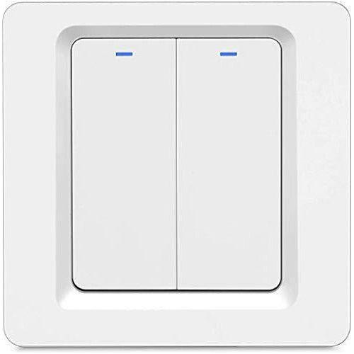LNL WiFi Smart Light Switch, Alexa Smart Light Switch with Remote Control and Timer, Compatible with Alexa, Google Assistant and IFTTT, Easy Installation, Neutral Wire Required (2 Gang) 0