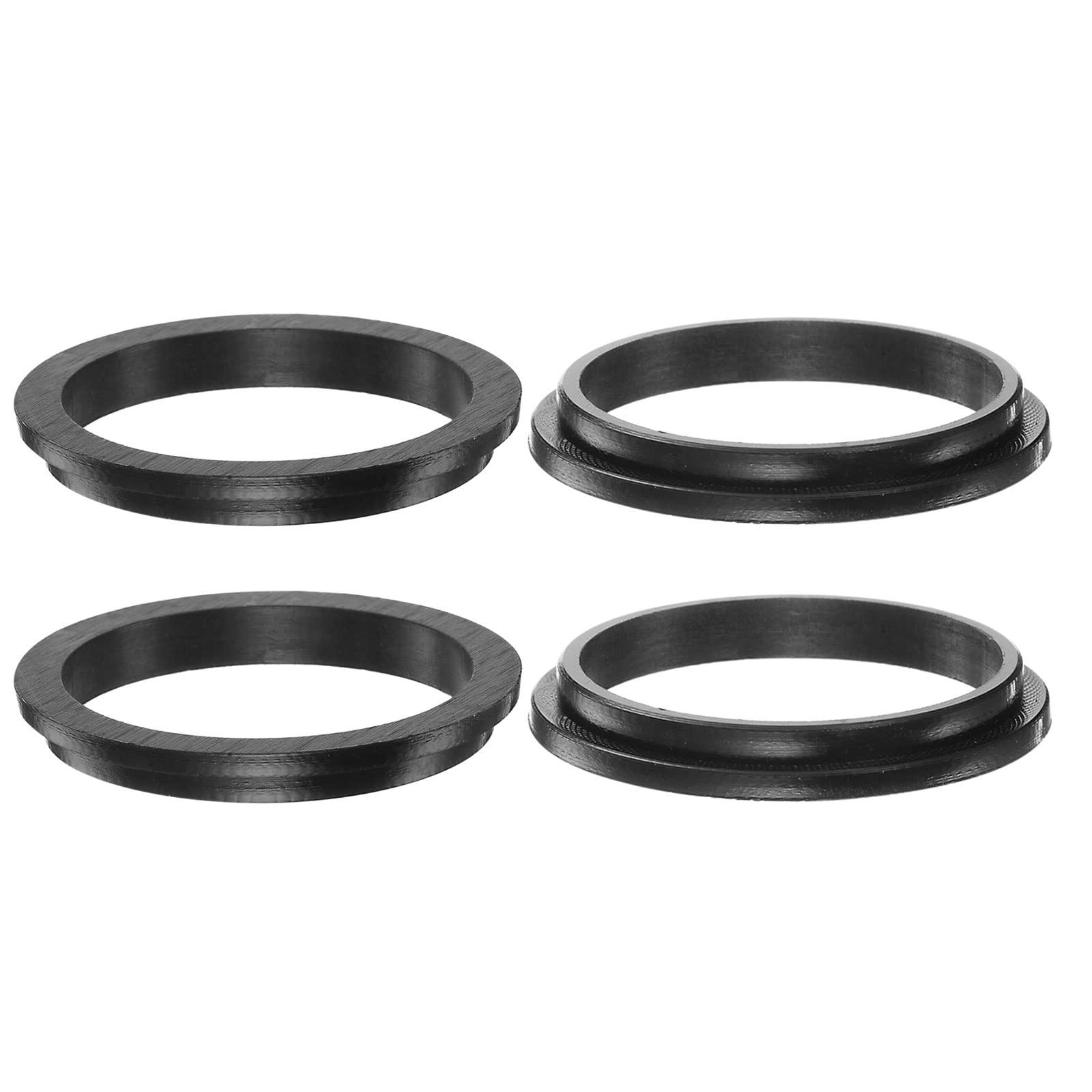 sourcing map 4pcs Flanged Sleeve Bearings 31.3mm Bore 34.1mm OD 4.8mm Length Nylon Bushings for Shaft, Black 0