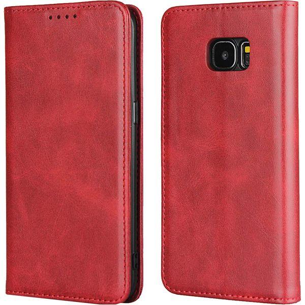 SailorTech Samsung Galaxy S7 Edge Wallet case, Premium PU Leather Folio Flip Cases Cover with Kickstand Card Slots Holder Wine Red 0