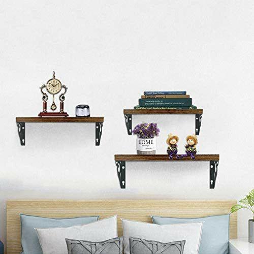 Brand - Umi Rustic Floating Shelves Set of 3, Wall Shelf for Bedroom Living Room Office Kitchen 1