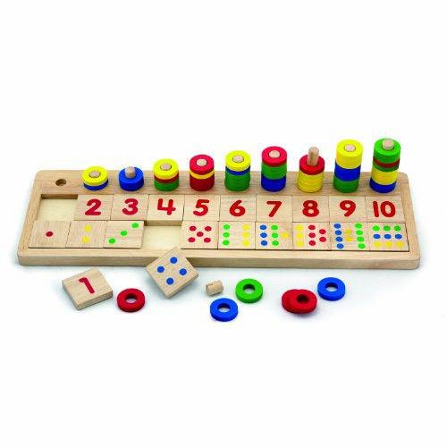 Viga Wooden Count & Match Numbers Set - Childrens Maths Learning Toy 0