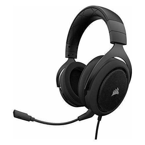 Corsair HS50 Stereo Gaming Headset (Unidirectional Noise Cancelling, Optimised Unidirectional Microphone, On-Ear Control with PC, Xbox One, PS4, Nintendo Switch and Mobile Compatibility) - Carbon 0