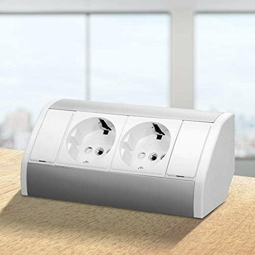 ORNO GM-9005/W-G(GS) Corner Socket 2-Way with Child Lock, 45Â° Assembly, 3680 W, for Cakes, Office and Worktop 3