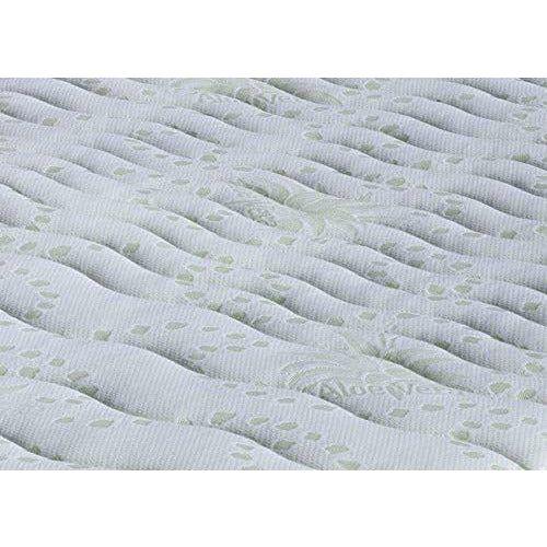 BONEX Aloe Vera Comfort Mattress Cover Polyester White and Green 90 x 200 cm 10-12 cm Height 1