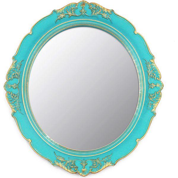YCHMIR Decorative Mirror Vintage Mirror Hanging Mirror 37.6 x 33.3 cm Oval Mirror Pink Pack of 2