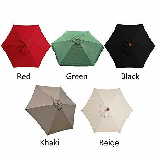 Zacha Parasol Canopy Keep Cool Outdoor Durable Polyester For Patio Umbrella sy Install Waterproof Garden Replacement Cover Shade Anti UV Backyard(Black) 1