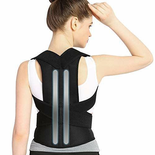 Back Brace Posture Corrector, Shoulder Lumbar Waist Support Belt with Adjustable Wide Straps, for Upper Back Pain Relief, Improve Sitting and Standing Poor Posture, M Size 0