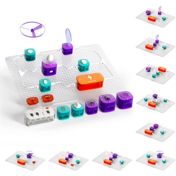 Science Can Electronics Circuits Kit for Kids with Building Blocks, Electronics Exploration Kit with 50 Experiments, Educational STEM Toys Science Kits for 8 9 10 Year Old Boys Girls Birthday Gift 0