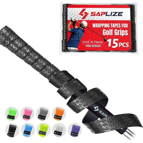 SAPLIZE Golf Grip Wrapping Tapes, 15-Pack Tacky PU Overgrip Tapes, New Regripping Solution for Golf Club Grips, Purple 0