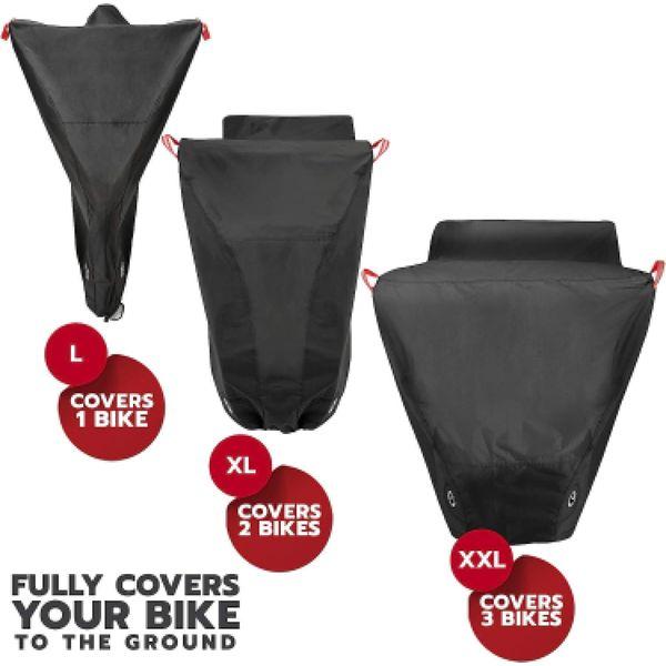 Pro Bike Cover for Outdoor Bicycle Storage - Heavy Duty Ripstop Material, Waterproof & Anti-UV (Travel - Large for 1 Bike) 1