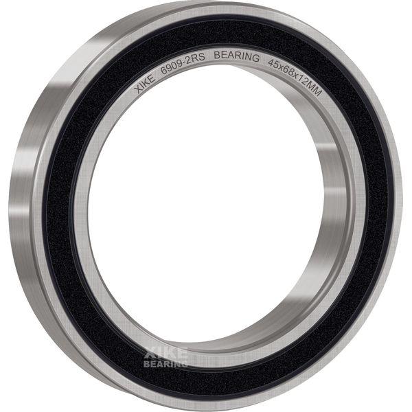 XIKE 6909-2RS Ball Bearings 45x68x12mm Grease & Bearing Steel & Rubber Seals, 6909RS Deep groove ball bearing with seals or shields, Pack of 10. 2