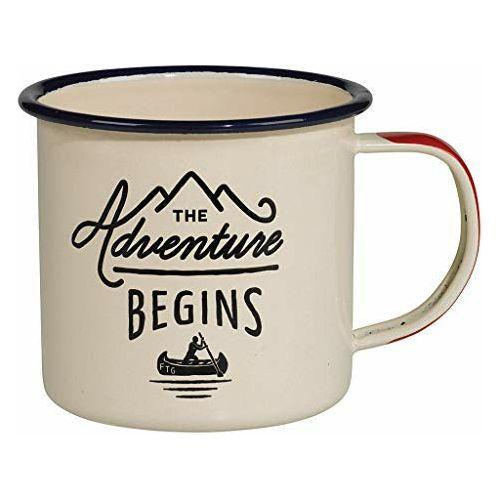 Gentlemen's Hardware Adventure Enamel Camping Coffee Mug, White 0