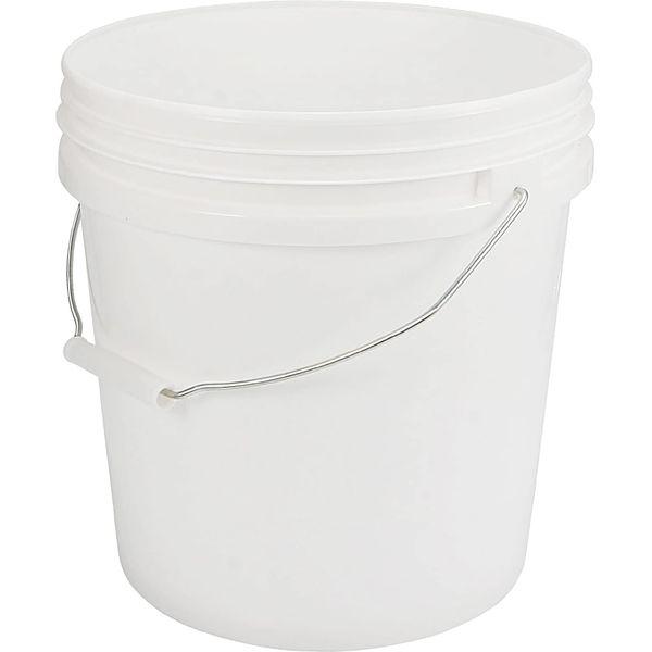 sourcing map Plastic Paint Pail Multipurpose Container 2.64Gallon/10L Paint Can Metal Handle and Lid, White 0