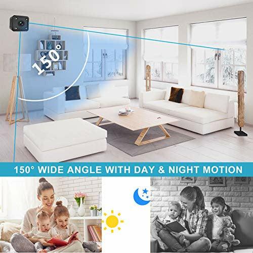 Mini Security Camera Wireless Home Secret Nanny Cam, Motion Detection Alert Audio and Video Live Stream Small CCTV Cam intelligent Baby Monitor for Home, Indoor and Outdoor 1
