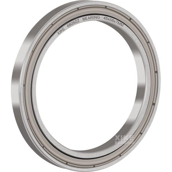 XIKE 4 pcs 6809ZZ Ball Bearings 45x58x7mm, Pre-Lubricated and Bearing Steel & Double Metal Seals,6809-2Z Deep Groove Ball Bearing with Shields 3