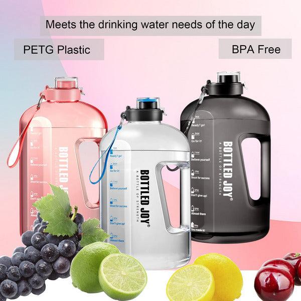 GHONLZIN Water Bottle, 1 Gallon Fitness Sports Water Bottle with Time Marker Tracker for Measuring Daily Water Intake 100% BPA-Free for Athletic,Excerise 4